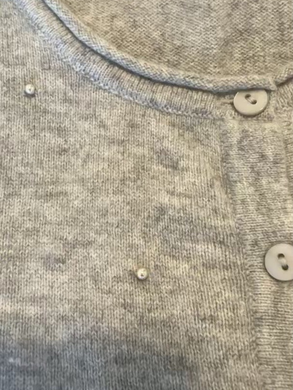 Premium 100% Pure Cashmere Studded Cardigan, Like New, size S - Picture 8 of 11